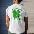 One Lucky Daddy Vintage St Patricks Day Men Mens Back Print T-shirt Gifts for Him