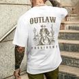 Outlaw President Trump Cowboy Trump 2024 Convicted Felon Men's T-shirt Back Print Gifts for Him