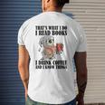 Owl That's What I Do I Read Books I Drink Coffee And I Know Things Mens Back Print T-shirt Gifts for Him