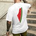 Palestine Peace Palestinian Watermelon Men's T-shirt Back Print Funny Gifts