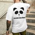 Panda-Gesicht Kurzärmliges Herren-T-Kurzärmliges Herren-T-Shirt Bambusbjörn, Witzig & Unisex Weiß Geschenke für Ihn