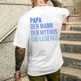 Papa Der Mann Der Mythos Die Legende Raglan T-Shirt mit Rückendruck Geschenke für Ihn