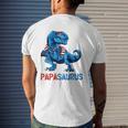 Papasaurusrex Dinosaur Papa Saurus 4Th Of July Men Daddy Mens Back Print T-shirt Gifts for Him