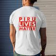 Piru Lives Matter Mens Back Print T-shirt Gifts for Him