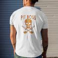 Pit Boss Grilling Skull And Spatulas Mens Back Print T-shirt Gifts for Him