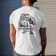 Popasaurus Rex Papa Grandpa Dinosaur Father's Day Mens Back Print T-shirt Gifts for Him