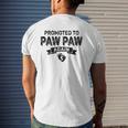 Promoted To Paw Paw Again Vintage Fathers Day Dad Grandpa Mens Back Print T-shirt Gifts for Him