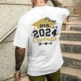 Proud Dad Of A Class Of 2024 Graduate Senior Graduation Men's T-shirt Back Print Gifts for Him