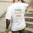 Retro Dada Daddy Dad Bruh Fathers Day Men's T-shirt Back Print Gifts for Him