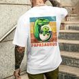 Retro Papasaurusatertag Bester Papa T-Rex Papa Dinosaur Kapuzenjacke T-Shirt mit Rückendruck Geschenke für Ihn