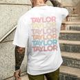 Retro Taylor First Name Vintage Taylor Men's T-shirt Back Print Gifts for Him