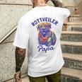 Rottweiler Papa Rottie Dad Dog Lovers T-Shirt mit Rückendruck Geschenke für Ihn