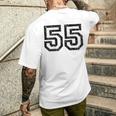 Rückennummer 55Intage SchwarzWeiß T-Shirt mit Rückendruck Geschenke für Ihn