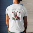 Silver Labrador Retriever Santa Paws Classic Dog Christmas Mens Back Print T-shirt Gifts for Him