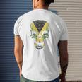 Skull With Jamaica Flag Skeleton Jamaican Roots Mens Back Print T-shirt Gifts for Him