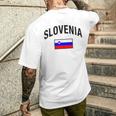 Slovenia Flag Slovenia Proud Slovenia Gray T-Shirt mit Rückendruck Geschenke für Ihn