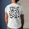 Spotted White With Black Polka Dots Dalmatian Men's T-shirt Back Print Gifts for Him