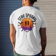 Stay Spooky Pumpkin Halloween Mens Back Print T-shirt Gifts for Him