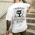 I Survived It’S Fine I’M Fine Tax Season Everything Is Fine Men's T-shirt Back Print Gifts for Him