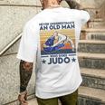 Never Underestimate An Old Man Who Does Judo Judo Lover Men's T-shirt Back Print Gifts for Him