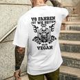 V8 Fahren Ist Wie Reiten Nuregan Achtzylinder Slogan T-Shirt mit Rückendruck Geschenke für Ihn