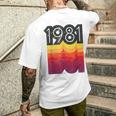 Vintage 80S Style 1981 T-Shirt mit Rückendruck Geschenke für Ihn