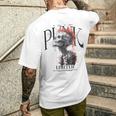 Vintage Backprint Biker Rocker Skull Punk Horror Skull T-Shirt mit Rückendruck Geschenke für Ihn