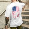 Vintage Football American Flag For Dad And Father's Day Men's T-shirt Back Print Gifts for Him