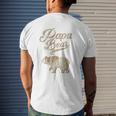 Vintage Papa Bear Dad Father's Day Father Tee Mens Back Print T-shirt Gifts for Him