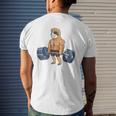 Vintage Sloth Weightlifting Bodybuilder Muscle Fitness Mens Back Print T-shirt Gifts for Him