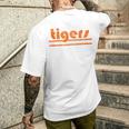 Vintage Tigers Retro Three Stripes Weathered Men's T-shirt Back Print Funny Gifts