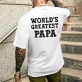 Vintage World's Greatest Papa Best Dadater Wertschätzung T-Shirt mit Rückendruck Geschenke für Ihn