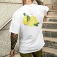 Watercolour Picture On Lemon T-Shirt mit Rückendruck Geschenke für Ihn
