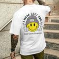 I Wear Gray For Brain Cancer Awareness Brain Tumor Family Men's T-shirt Back Print Gifts for Him