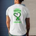I Wear Green For My Dad Traumatic Brain Injury Awareness Mens Back Print T-shirt Gifts for Him