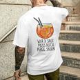 Wer A Sagt Muss Auch Perol Sagen X New Holy Aperoli Fun T-Shirt mit Rückendruck Geschenke für Ihn