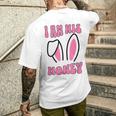 Women's Matching Couple Easter Wife I Am His Honey Men's T-shirt Back Print Gifts for Him