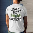 World's Best Grandpa Cute Outdoorsman Father's Day Mens Back Print T-shirt Gifts for Him