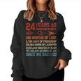 24 Years As Husband & Wife 24Th Anniversary For Couple Women Sweatshirt