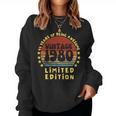 44 Year Old Present Vintage 1980 44Th Birthday Women Sweatshirt