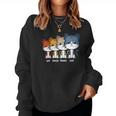 Amante De Los Gatos Gatito Uno Dos Tres Gato Cuello Sudadera Mujer