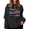 American Flag Bold Proud Navy Aunt Women Sweatshirt