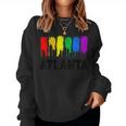 Atlanta Skyline Rainbow Atl Lgbtq Gay Pride Month Women Sweatshirt