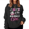 Aunt Of The Birthday Girl Family Matching Farm Cow Women Sweatshirt