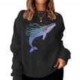 Ballena Azul Amante De La Ballena Jorobada Cuello Sudadera Mujer
