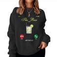 Bar Is Calling Mobile Call Wine Day Drinking Women Sweatshirt