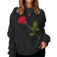 Beautiful Single Red Rose Flower Og Only Found Here Women Sweatshirt