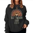 Best Twosday Ever 2-22-22 Leopard Twos Day 2022 Teacher Women Sweatshirt