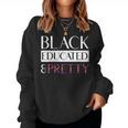 Black Educated And Pretty Kente Pattern West African Style Women Sweatshirt