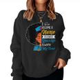 Black Woman Nurse Afro Retro Cool Black History Month Women Sweatshirt